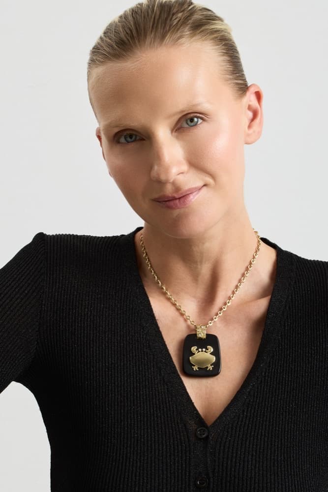 Cancer Pendant, worn