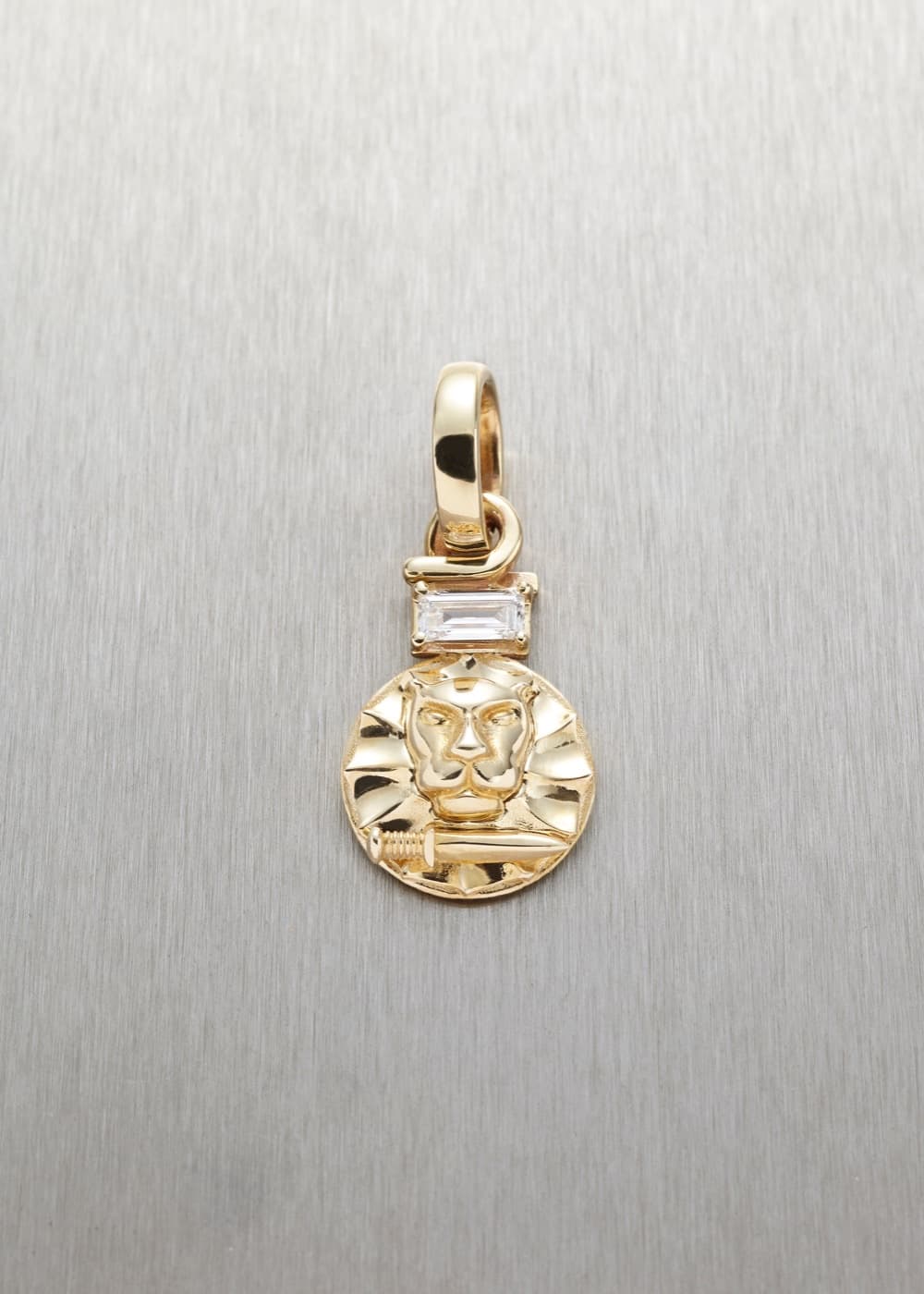 Courage Pendant with Baguette Diamond