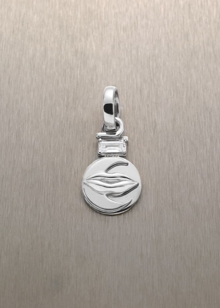 Feminine Empowerment Pendant with Baguette Diamond — view 2