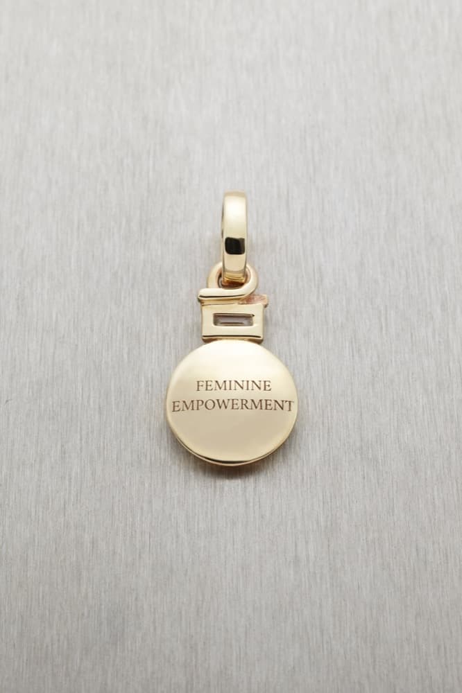 Feminine Empowerment Pendant with Baguette Diamond — view 3