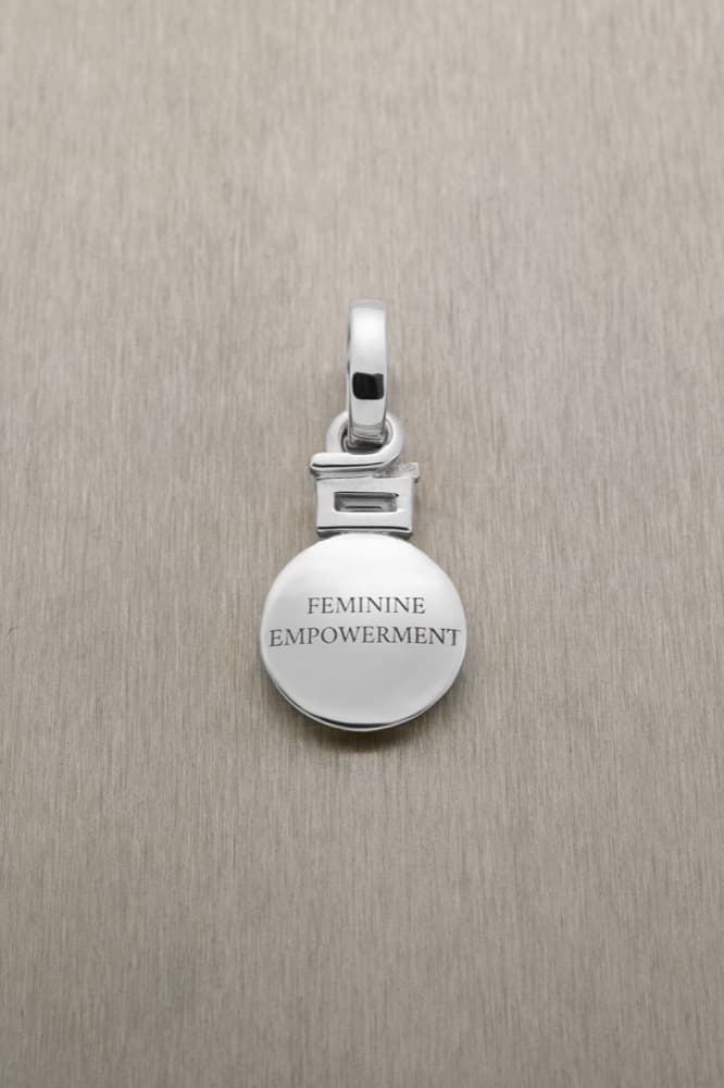 Feminine Empowerment Pendant with Baguette Diamond — view 4