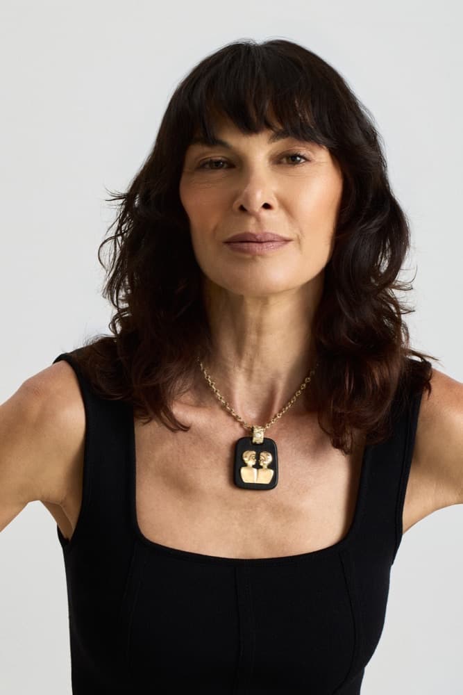 Gemini Pendant, worn