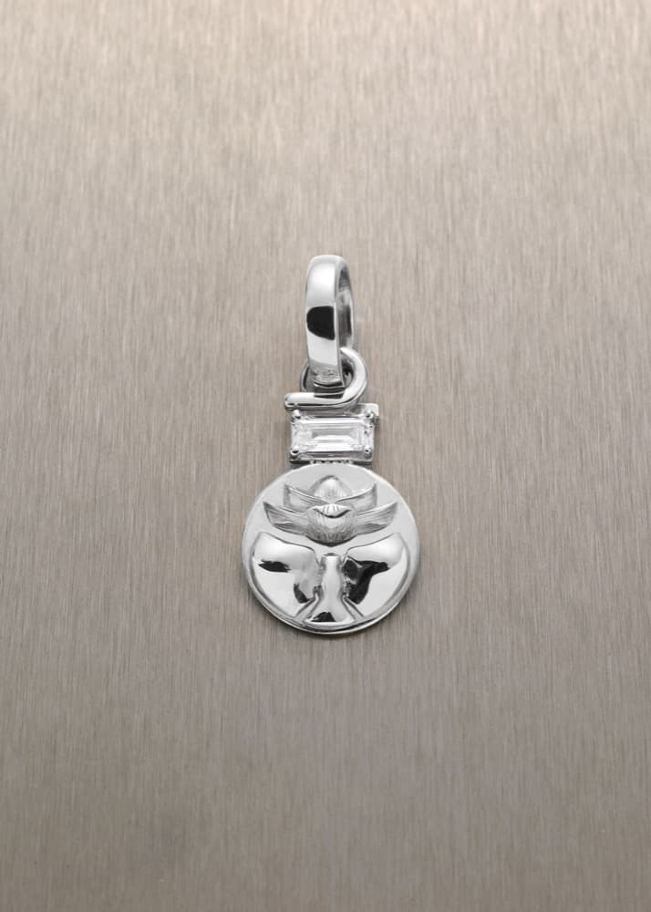 Inner & Outer Peace Pendant with Baguette Diamond — view 3