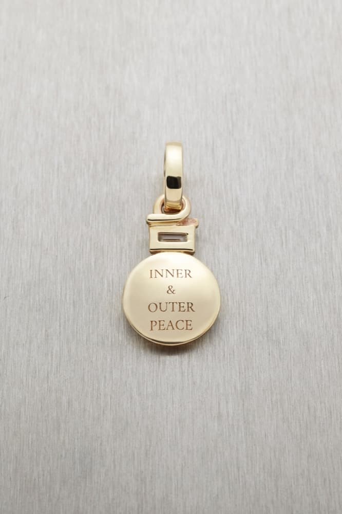 Inner & Outer Peace Pendant with Baguette Diamond — view 4