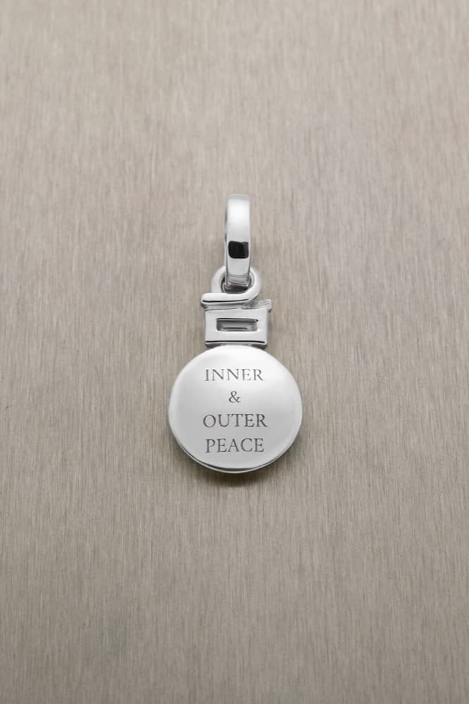 Inner & Outer Peace Pendant with Baguette Diamond — view 5