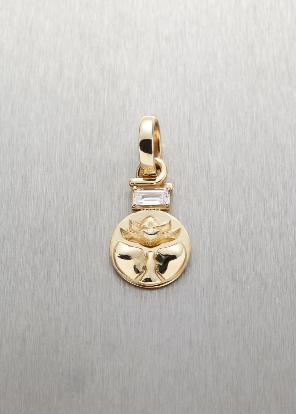 Inner & Outer Peace Pendant with Baguette Diamond