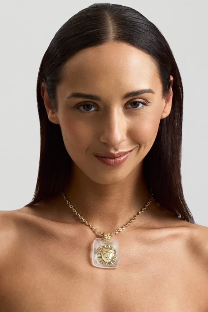 Leo Pendant, worn