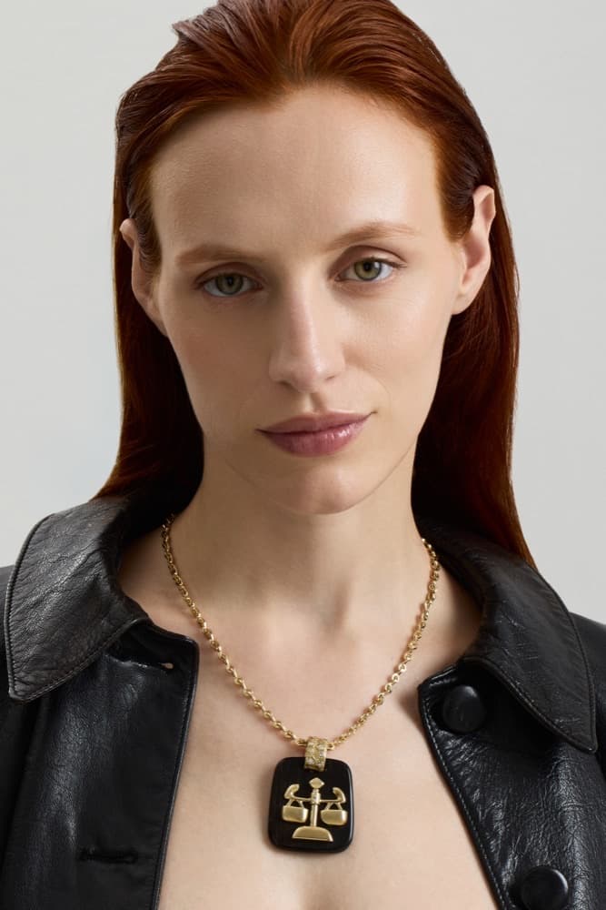 Libra Pendant, worn