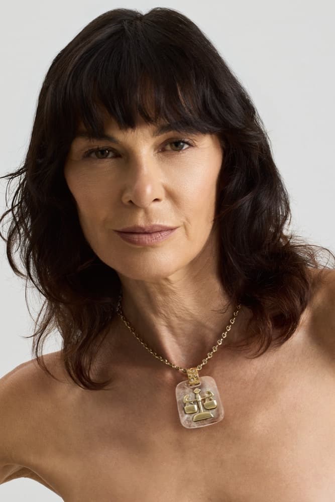 Libra Pendant, worn