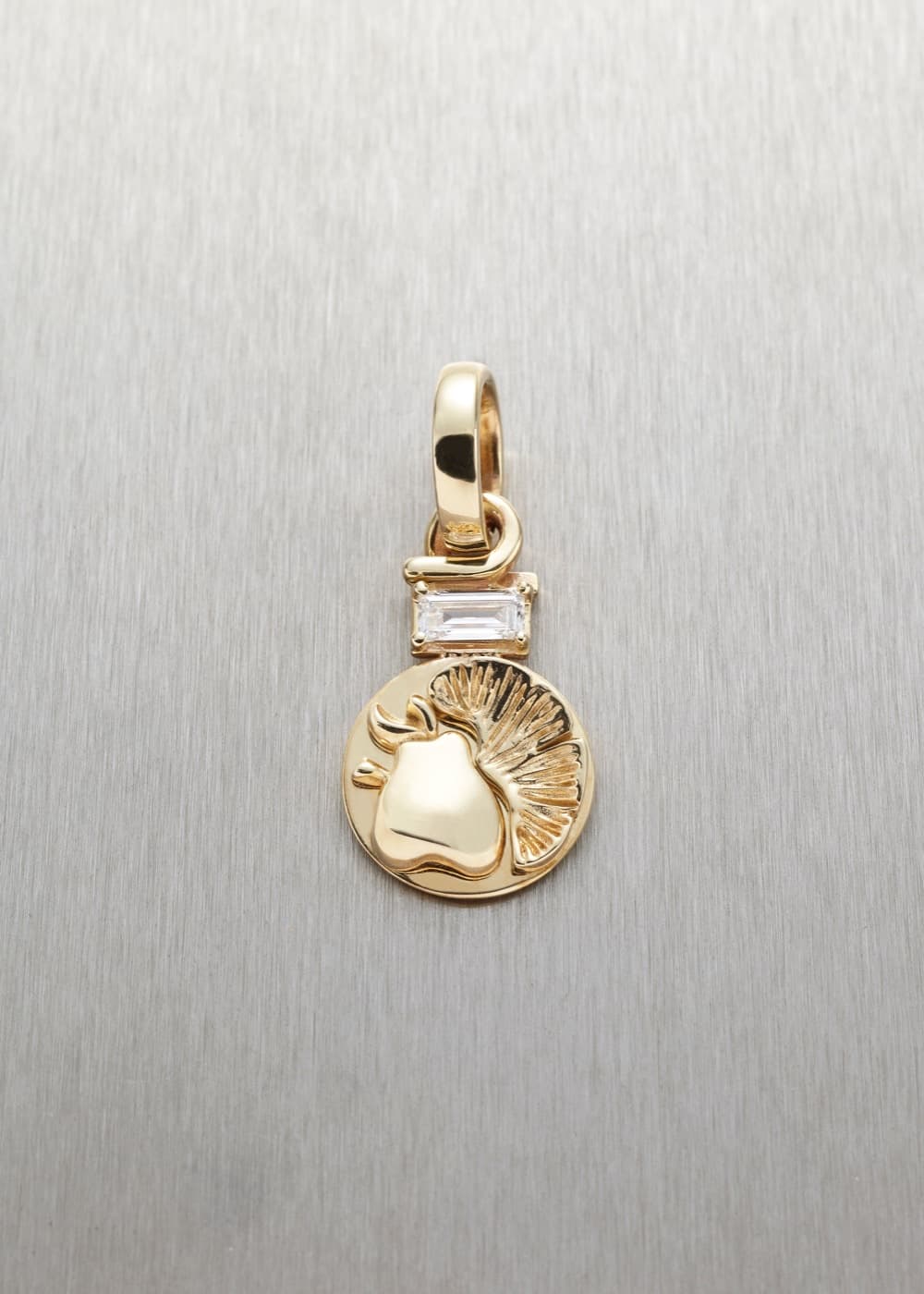 Longevity Pendant with Baguette Diamond