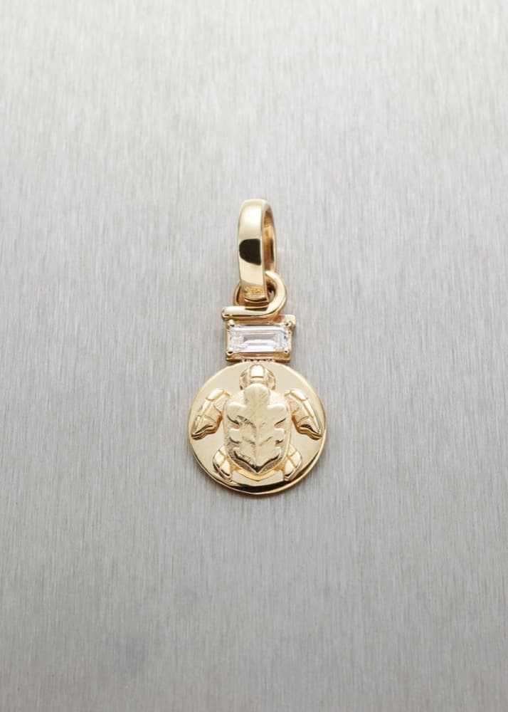 Resilience Pendant with Baguette Diamond — view 2