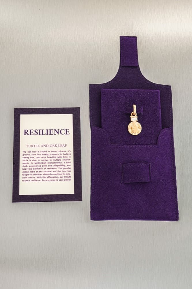 Resilience Pendant with Baguette Diamond — view 3