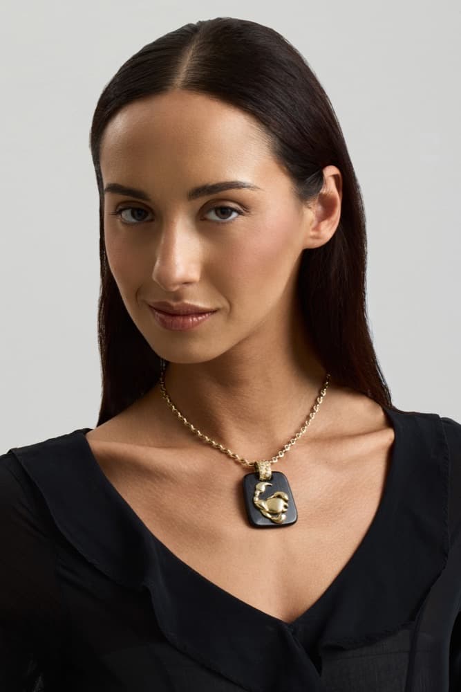 Scorpio Pendant, worn
