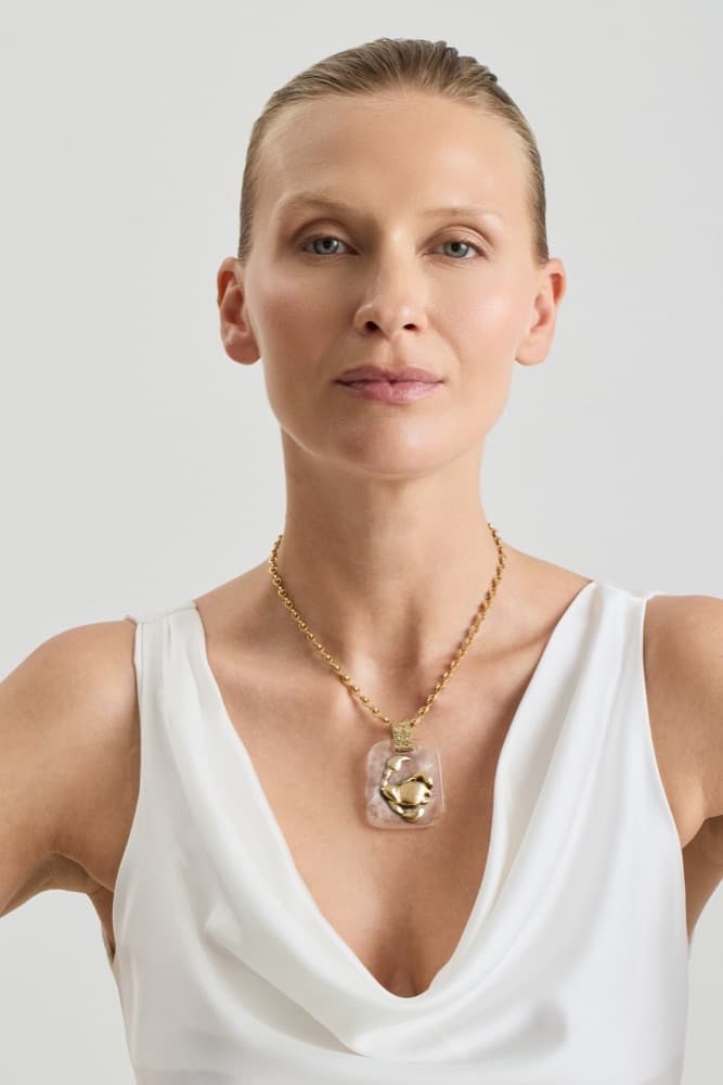 Scorpio Pendant, worn