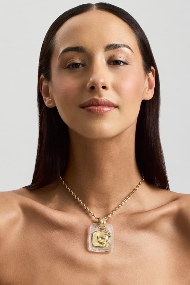 Taurus Pendant, worn