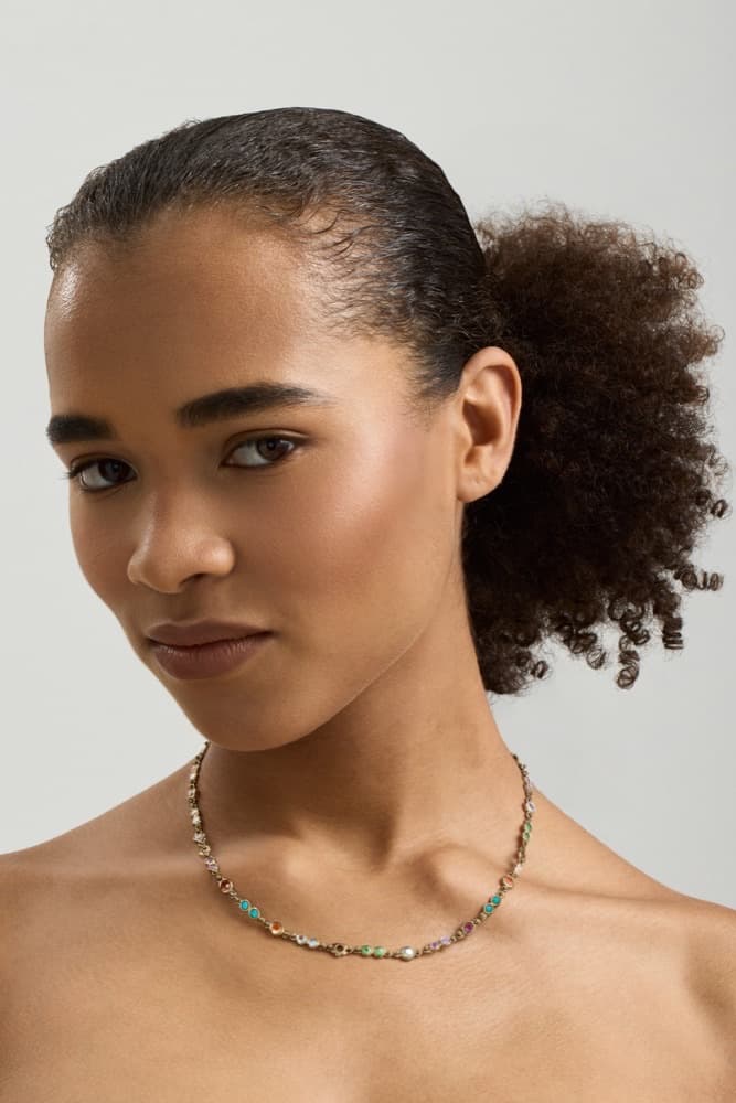 Tropical Blossom Chain, worn