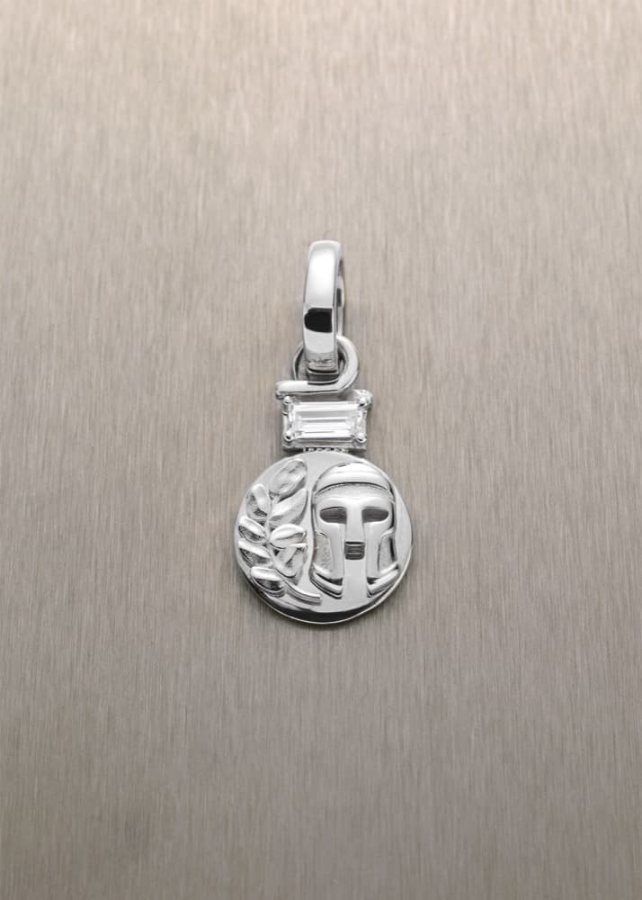 Victory & Achievement Pendant with Baguette Diamond — view 2