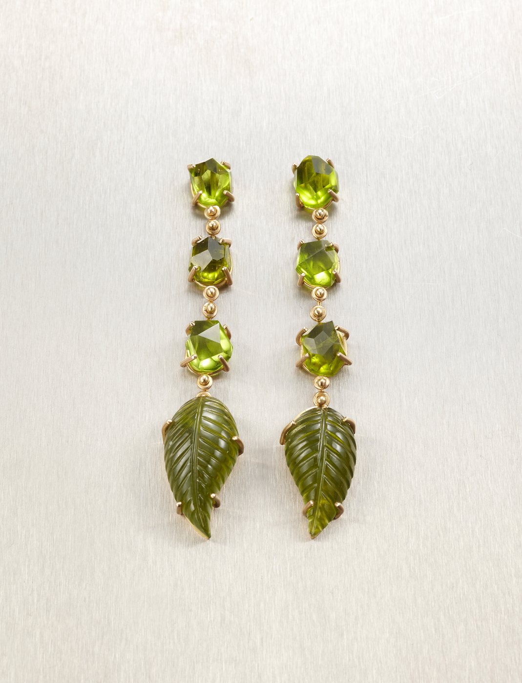 Peridot drop earrings