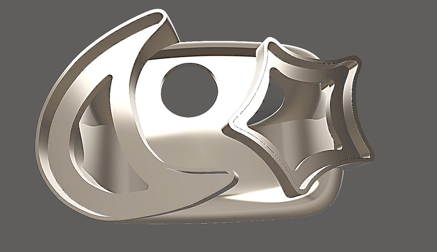 A ring, rendered in three dimensions