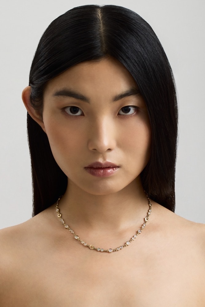 Forget Me Not Chain, worn