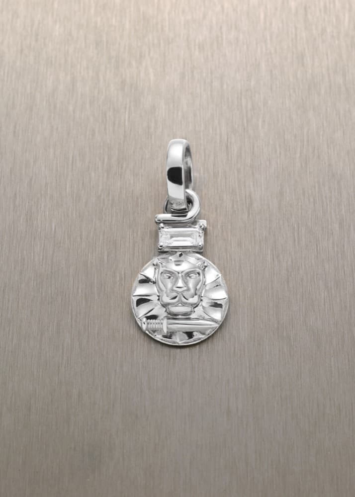 Courage Pendant with Baguette Diamond — view 2