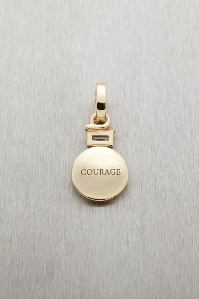 Courage Pendant with Baguette Diamond — view 3
