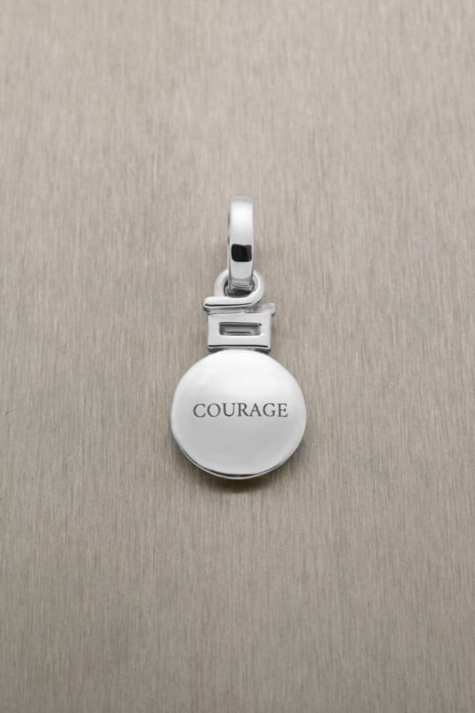 Courage Pendant with Baguette Diamond — view 4