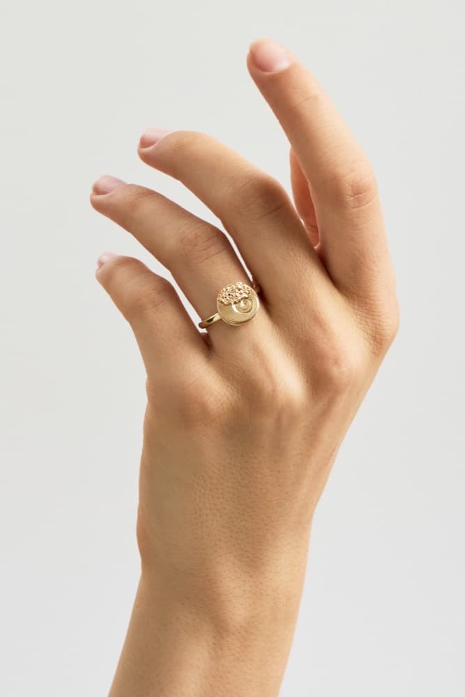Gratitude Cristina Ring, worn