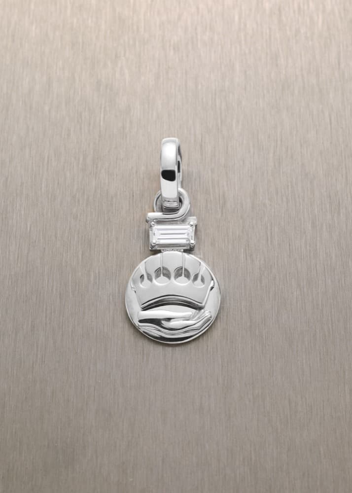 Power Pendant with Baguette Diamond — view 3