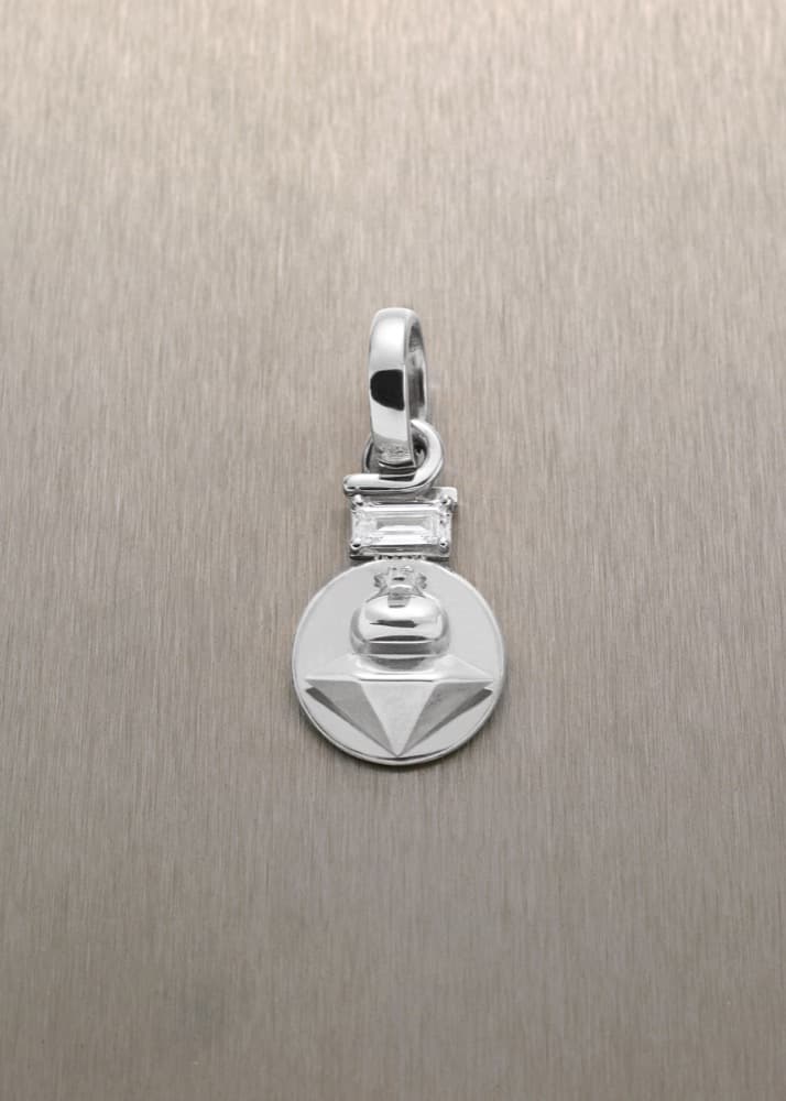 Prosperity Pendant with Baguette Diamond — view 3